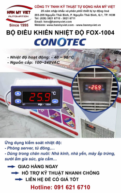 Giới thiệu bộ điều khiển nhiệt độ Conotec Fox-1004